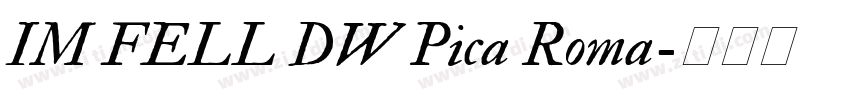 IM FELL DW Pica Roma字体转换